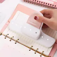 Perforadora portátil de 3 agujeros - perforadora manual, diámetro de perforación de 4 mm, adecuada para encuadernación de hojas sueltas, cuadernos y carpetas.