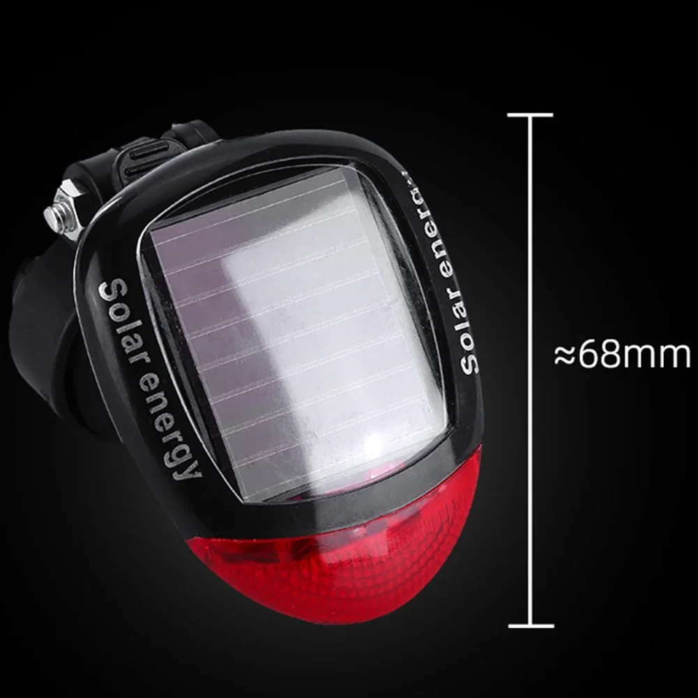 Bike Safety Light Bicycle Taillight For Night Rides ABS Plastic Easy Installation Solar Energy Sturdy And Enduring