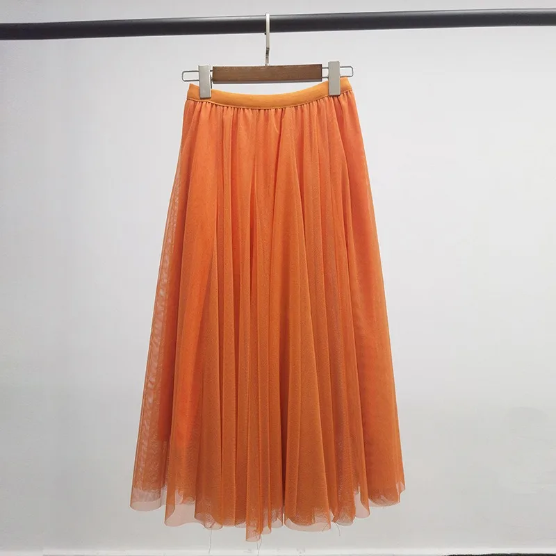 التنانير الصلبة للنساء 46 لونًا ملابس صيفية شبكية فضفاضة وبسيطة أنيقة تناسب جميع الأعمار أزياء العطلات غير الرسمية المشهورة