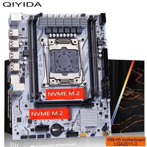 Imagen 2 del producto QIYIDA X99 Juego de placa base LGA2011-3 Xeon E5 2680 V4 DDR4 16GB(2x8gb) PC4 SATA PCI16x3.0 NVME M.2 computadora para juegos