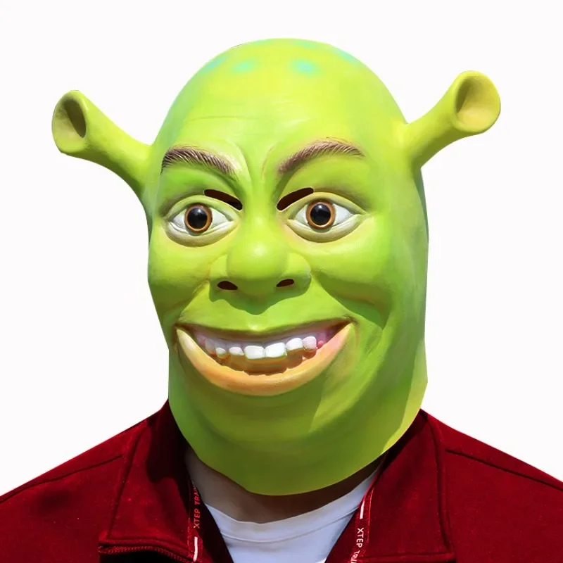 Halloween Green Full Head Adult Shrek Latex Masks Shrek Costume Cosplay Latex Mask Shrek Face Mask Cosplay Costume Accessories