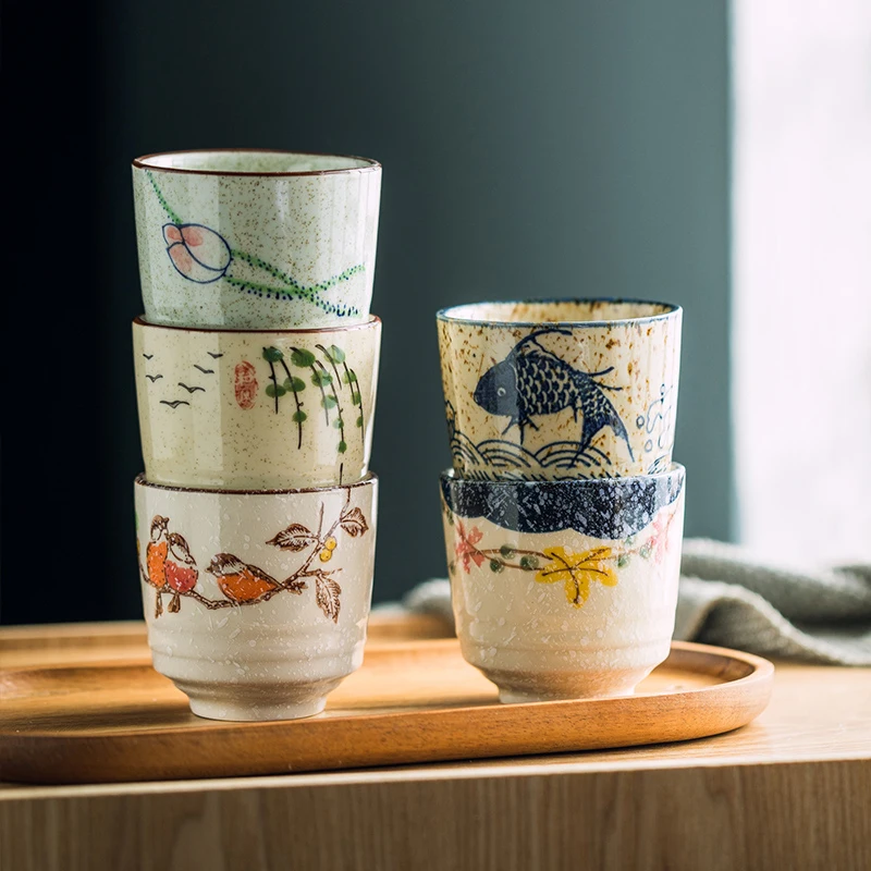 CHANSHOVA-Chinese Retro Style Ceramic Teacup, Chinese Porcelain Tea Cup, Small Coffee Cups, T027, 180ml