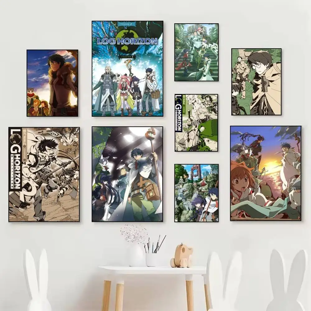 Japanese Manga Anime L-Log H-Horizon Posters Self Adhesive Waterproof Ideal For Living Room Bedroom Bar Decoration