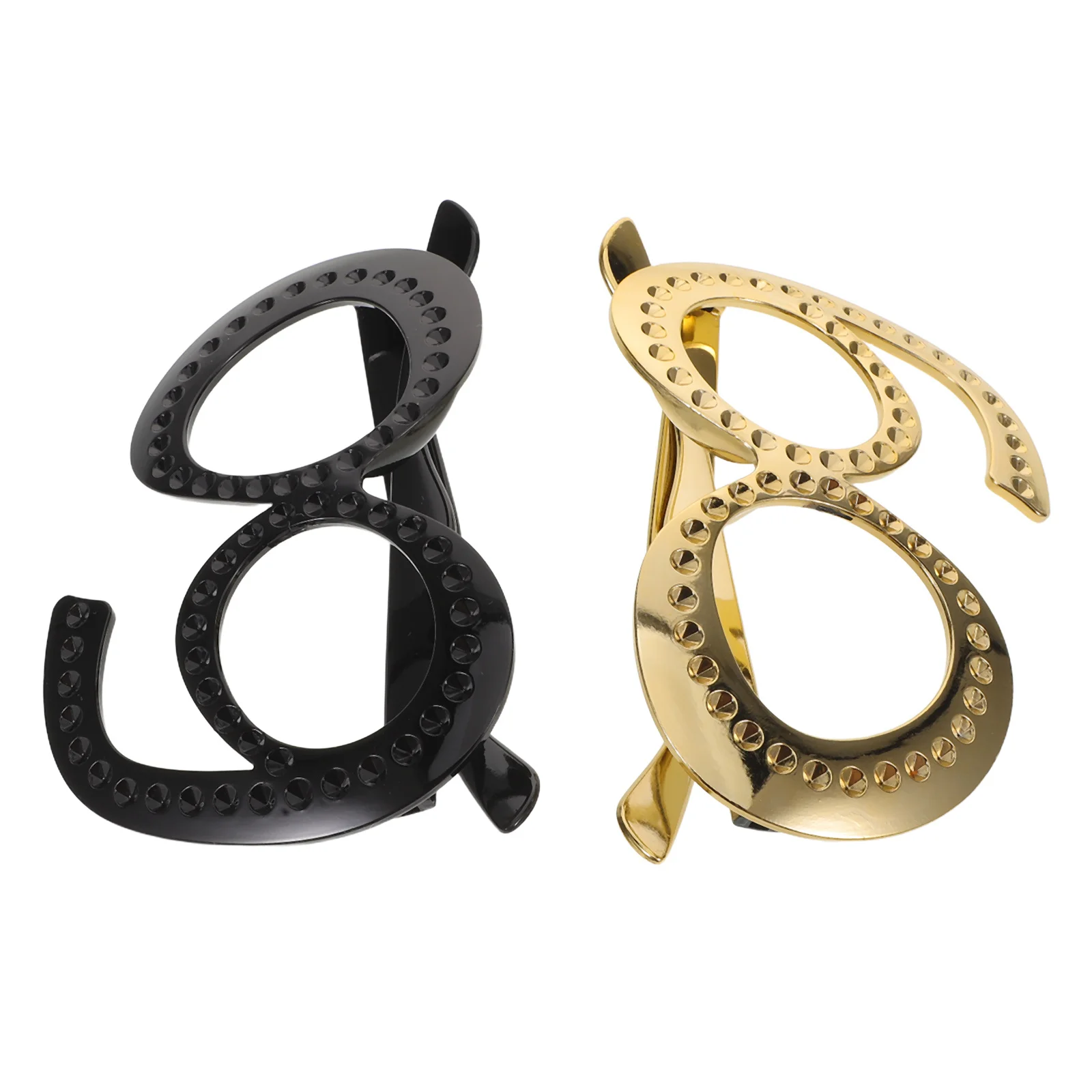 

2Pcs Funny Birthday Number Glasses 60th Party Eyewear Photo Booth Props Novelty Accessories for Celebration ABS Birthday Glasses