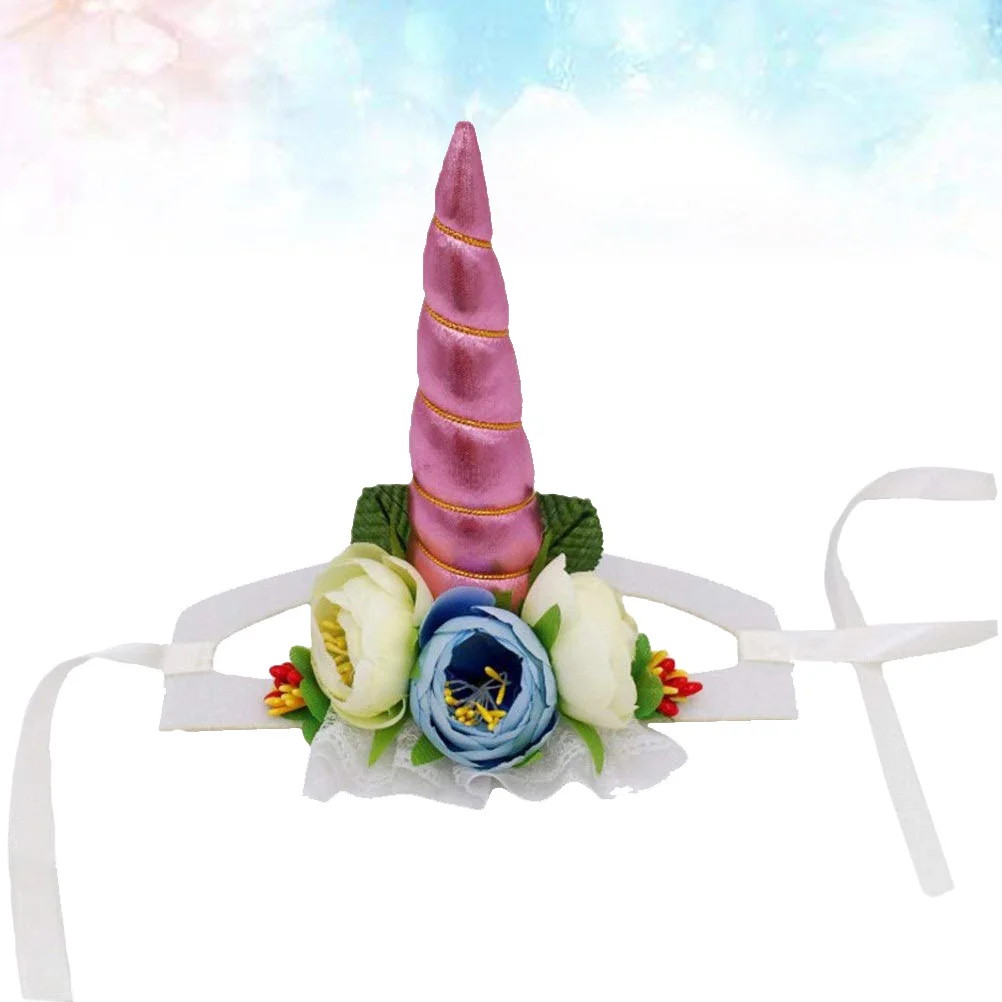 

Unicorn Pet Hat Soft Cloth Material For Puppy Cat Dog Party Cosplay Costume Accessory Halloween Christmas Birthday Photo