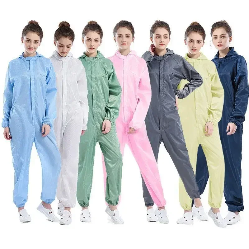 DurableAnti Static Integrated Dust-free Suit Breathable And Dustproof Workshop Clean Suit Purification Suit Hood Spray Coat