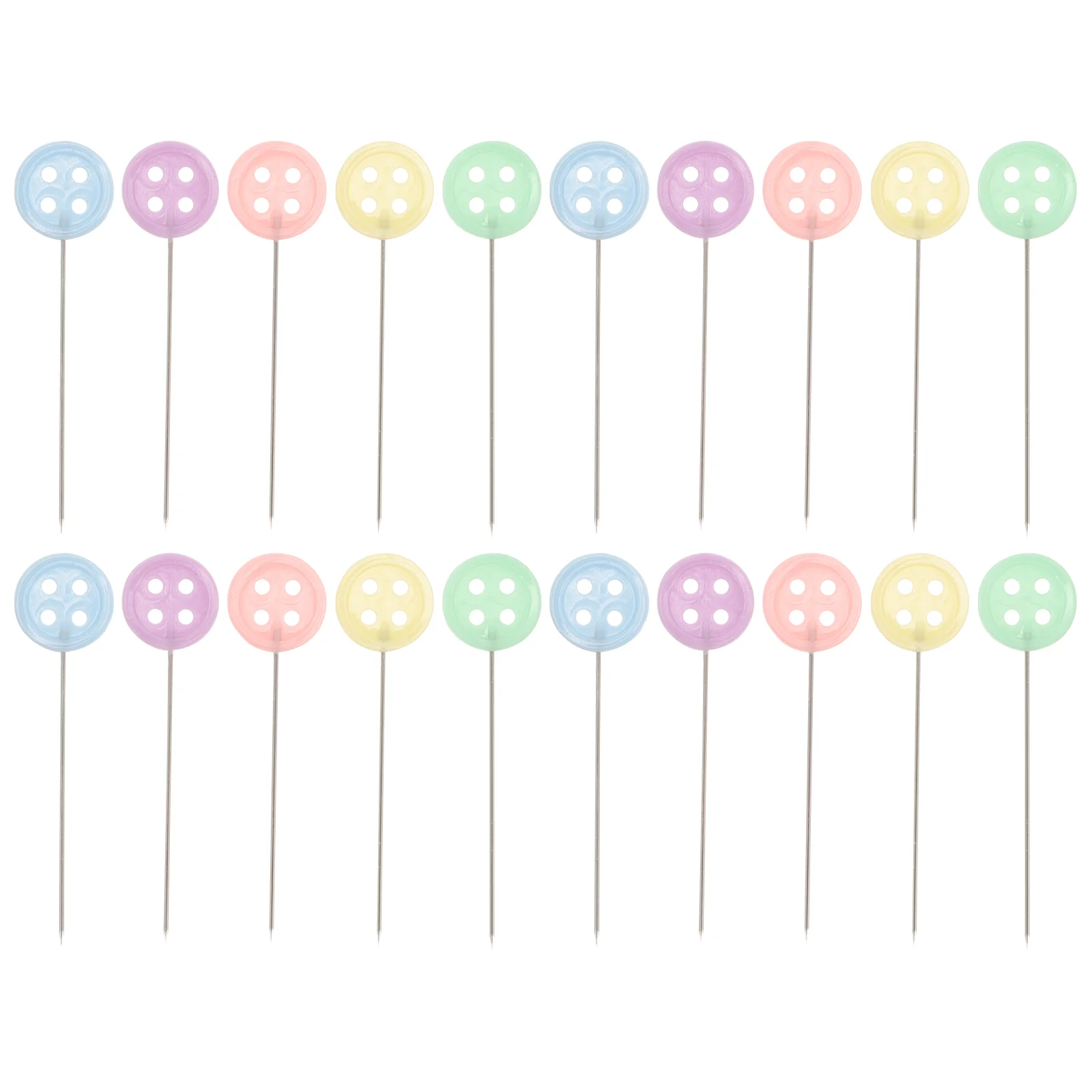 100 Pcs Quilting Button Straight Pins Head Accessories Sewing Decorations Flat Projects