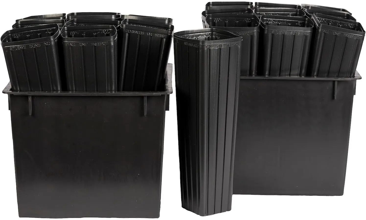 

Stuewe & Sons – Tall Treepot Growing Kit – TP414 – 4” x 14” Pots with 10” Deep Holding Trays – 2 Pack