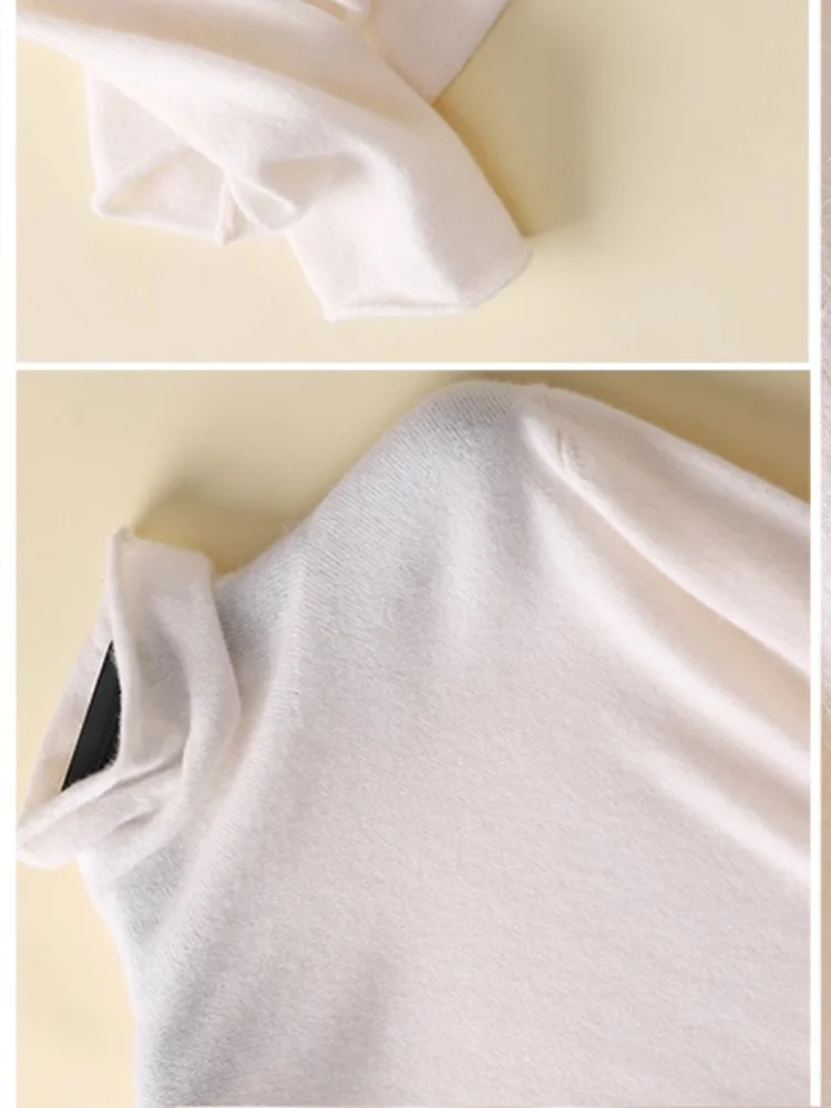 

Basic Women's Turtleneck Blouse Autumn Winter Sweater 100% Merino Wool Knitwear Solid Pullover Lady Long Sleeve Clothing Tops