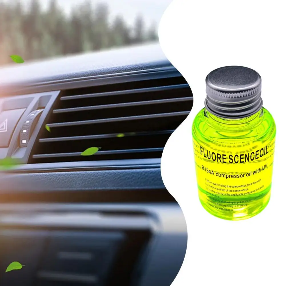 

R134a Refrigerant Oil Leak Repair Agent Car Air Conditioner Agent Detection Leak Oil Agent Repair Car Fluorescent Leak Plug V8p0