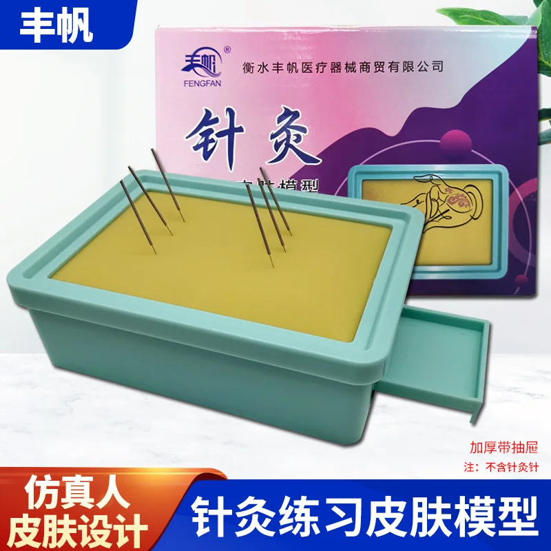 Acupuncture Practice Bandaging Skin Model Box Heightened Thickened Human Body Acupoint Beginner Teaching Needle Bag