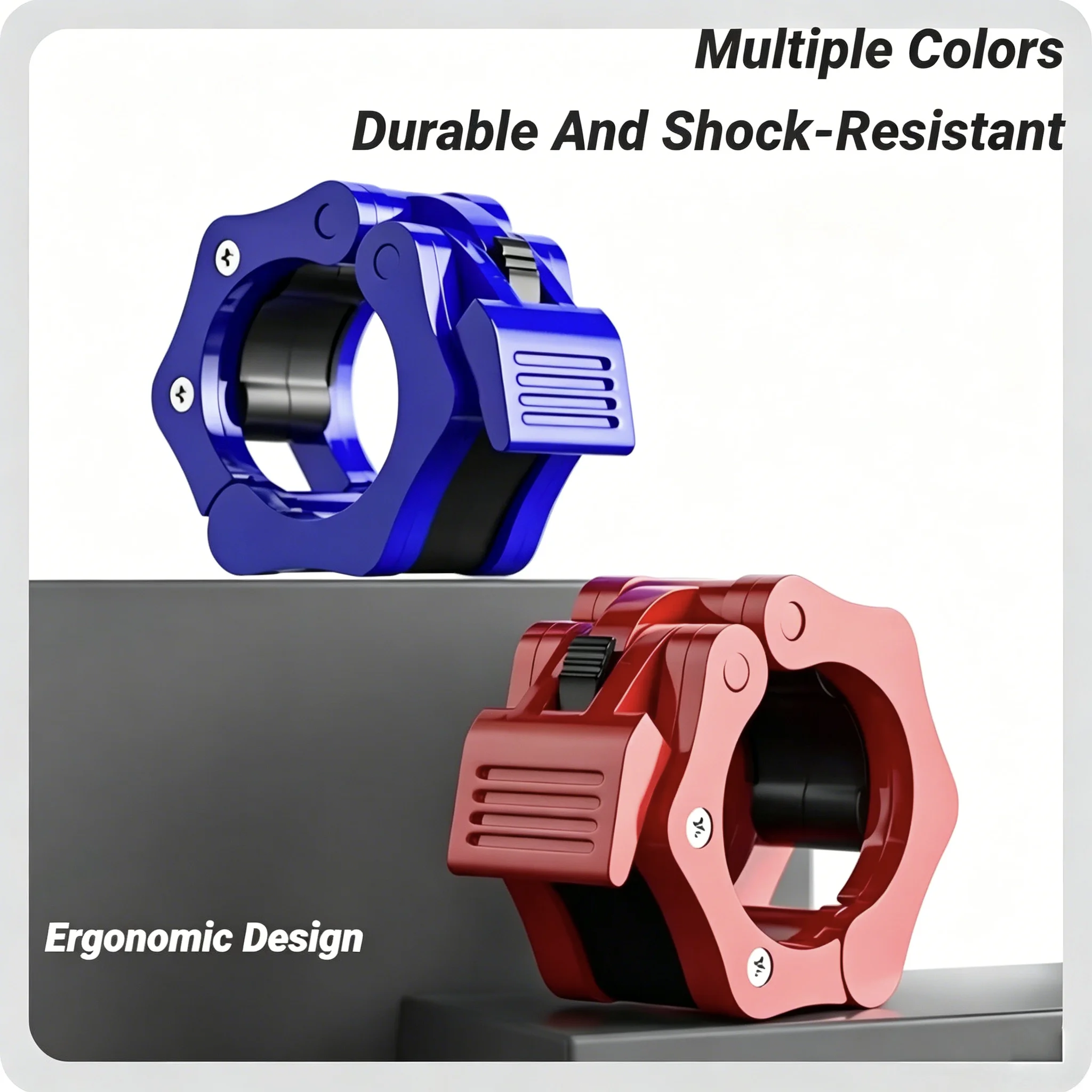 25MM Barbell Lock Clamps Quick Release Collars Weight Bar Clips For Weightlifting Strength Training Spinlock Lifting Collar