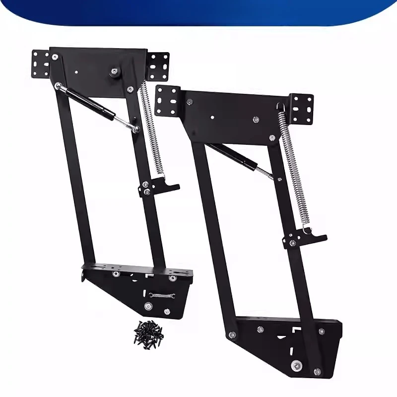 Heavy Duty Hydraulic Lifting Spring Hinge Kitchen Cabinet Concealed Mixer Lift Up Shelf Apartment