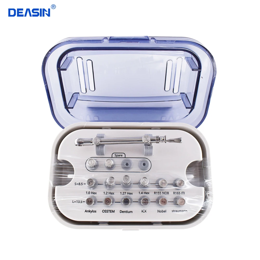 Dental Implant Screwdriver Universal Restoration Tools Kit Repair Torque Wrench 12 Pcs Mini Screw Drivers