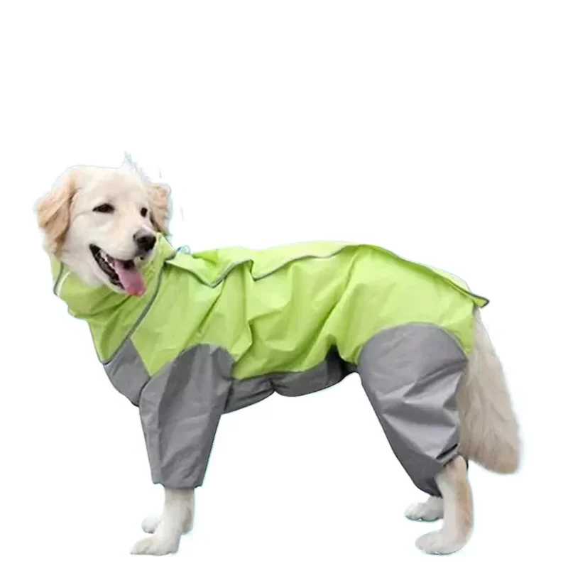 Big dog raincoat four-legged waterproof all-wrap poncho Medium-sized dog edge Maki Golden Shiba Labrador waterproof clothing