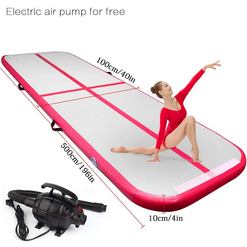 

Free Shipping 5*1*0.1m Inflatable Tumble Track Trampoline Air Track Gymnastics Inflatable Air Mat For Sale