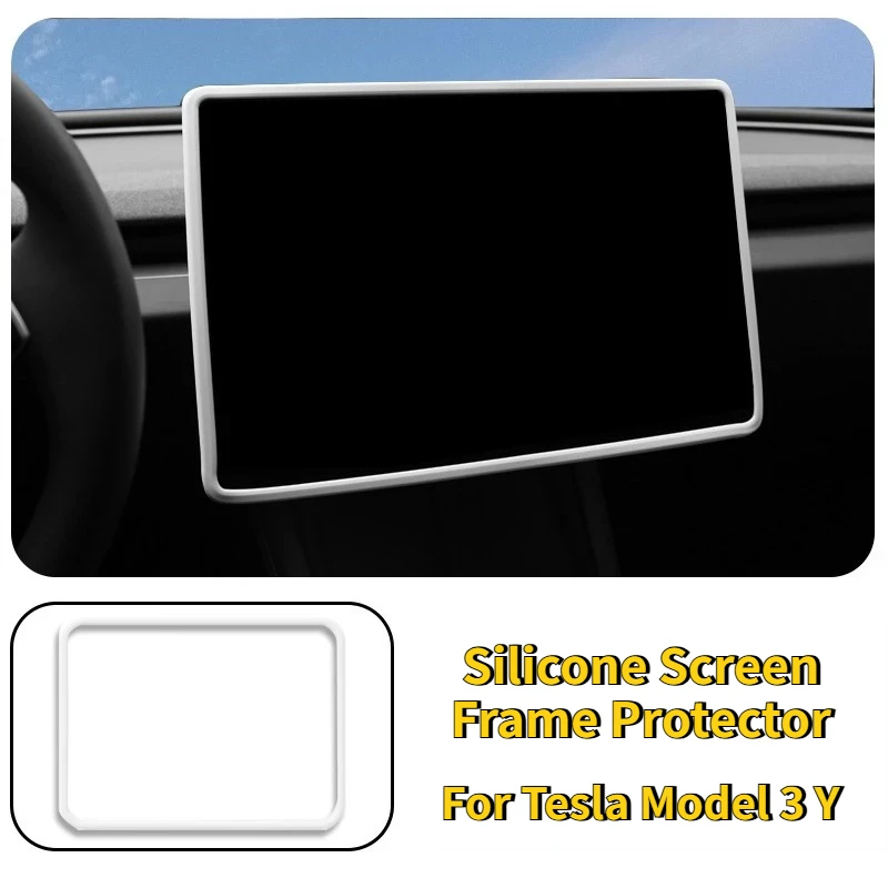 

Защитная накладка на экран и зеркало заднего вида из силикона для Tesla Model Y Juniper/Model 3 Highland, аксессуары для автомобиля