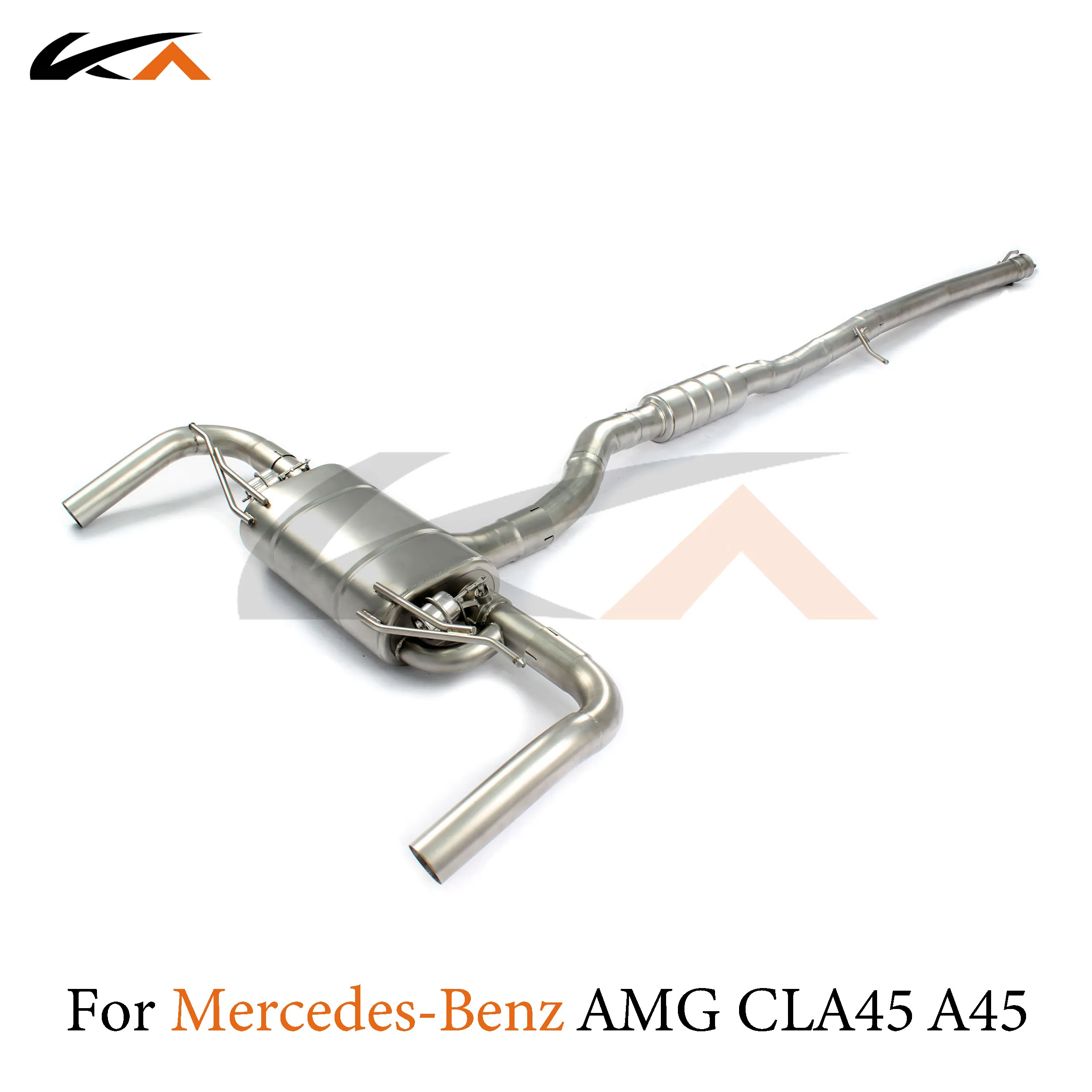 KA Tuning exhaust system steel catback for Mercedes-benz CLA45 performance auto parts muffler valve