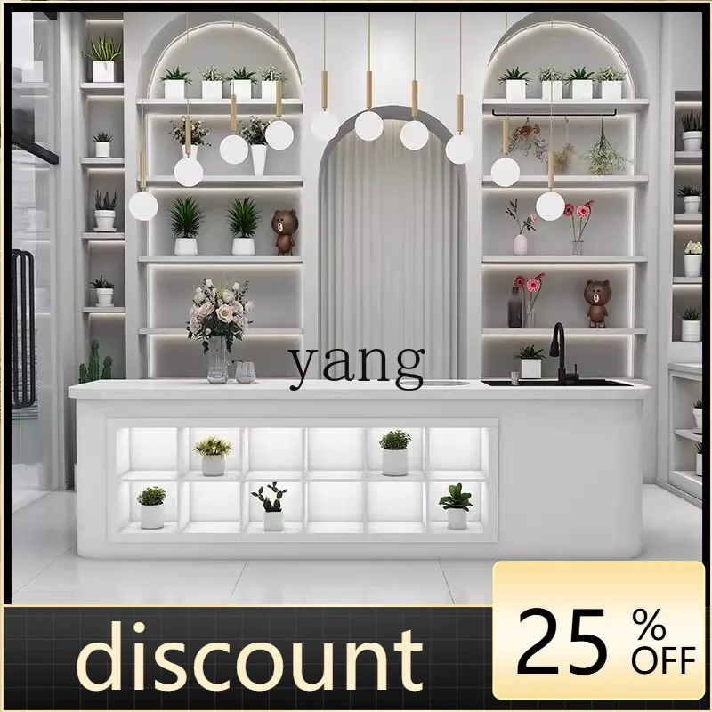 

LH simple modern checkout page floral work fruit cutting table company water bar paint