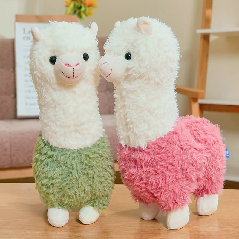 アルパカ-子供向けの柔らかい綿のぬいぐるみ,かわいい動物のぬいぐるみ,家庭やオフィスの装飾,誕生日プレゼント,25cm, 3色,新品