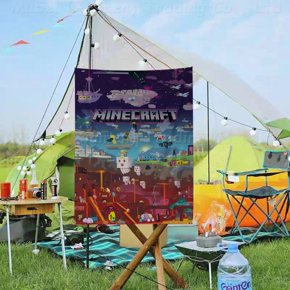 Minecraft High End Quality Banner Printing Artistic Atmosphere Style Camping Flag