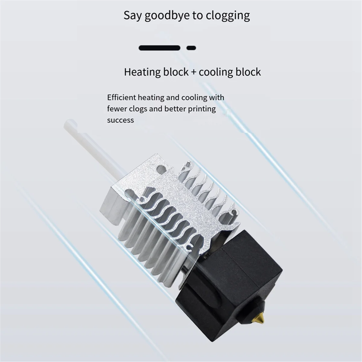 For Ender-3-V3 SE Hotend Nozzle Kit Nano Throat+Copper Plated Nozzle 0.4mm 24V 40W Heating Block Extruder Hotend Kit