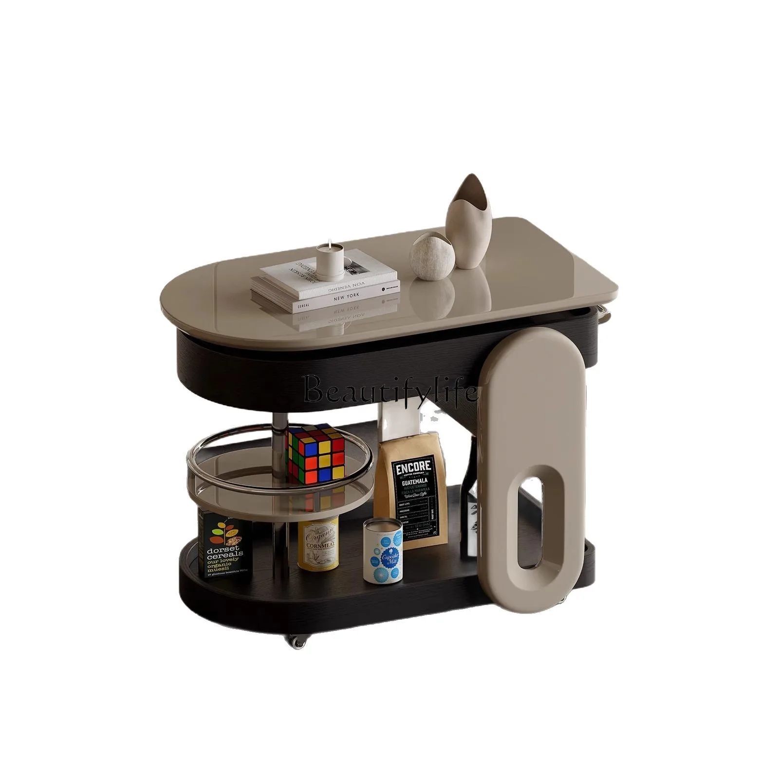 

Simple and modern sofa side table removable living room home lifting small coffee table cart light luxury high sense