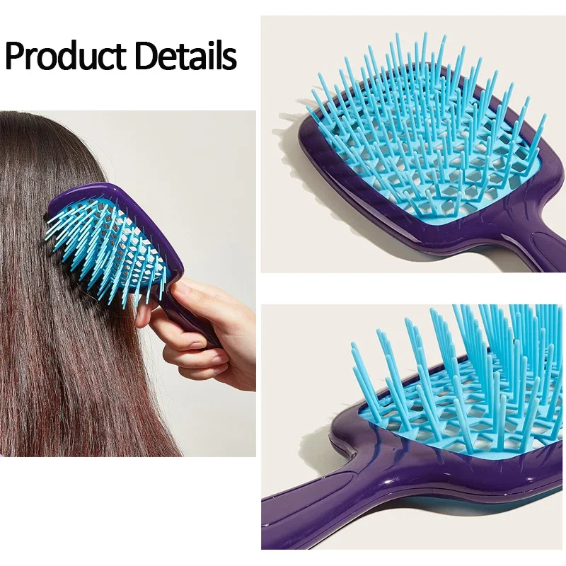 1pc air cushion comb tangled hair comb detangling hair brush massage Combs hollow out wet curly hair brushes Barber styling tool