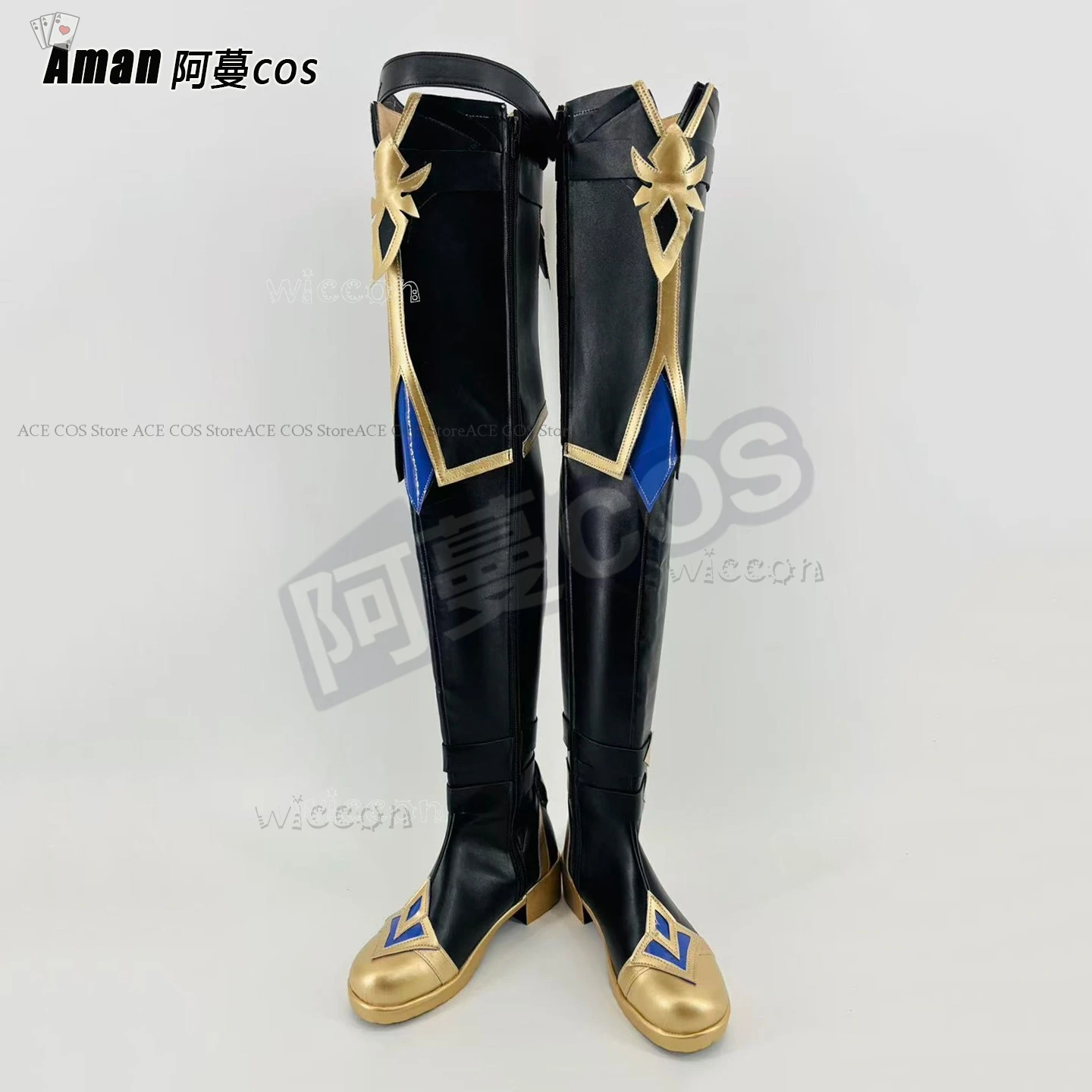 Genshin Impact Lohen High Knee Boots - Unisex Plus Size Cosplay Shoes Halloween Game Props Customized Cosplay Full Costumes Sets view 5