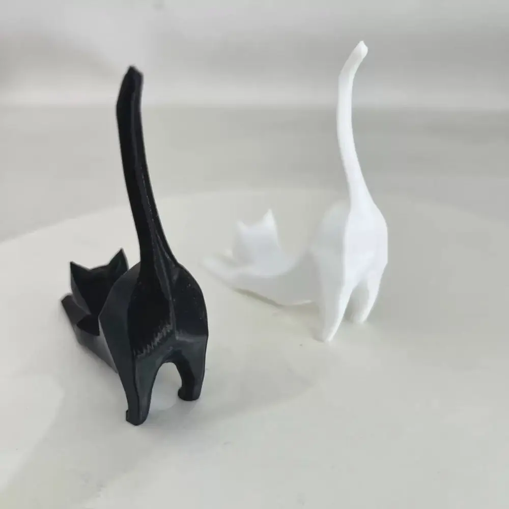 

Mini Kitten Ring Storage Rack 3D Printed Exquisite Resin Cat Sculpture Jewelry Storage Minimalist Style Cat Sculpture Ornament