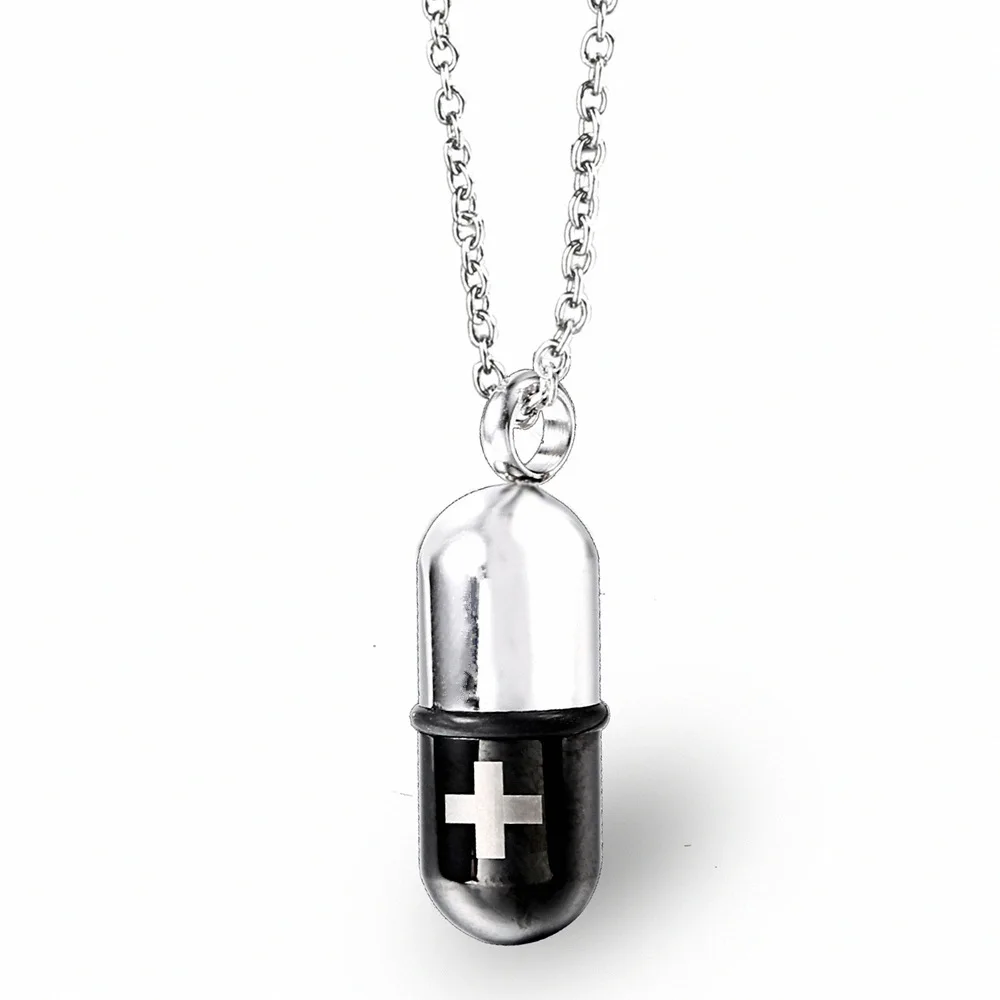 Cremation Urn Necklace Women Men Stainless Steel Gold Memento Jewelry Pet Ashes Perfume Pill Keepsake Waterproof