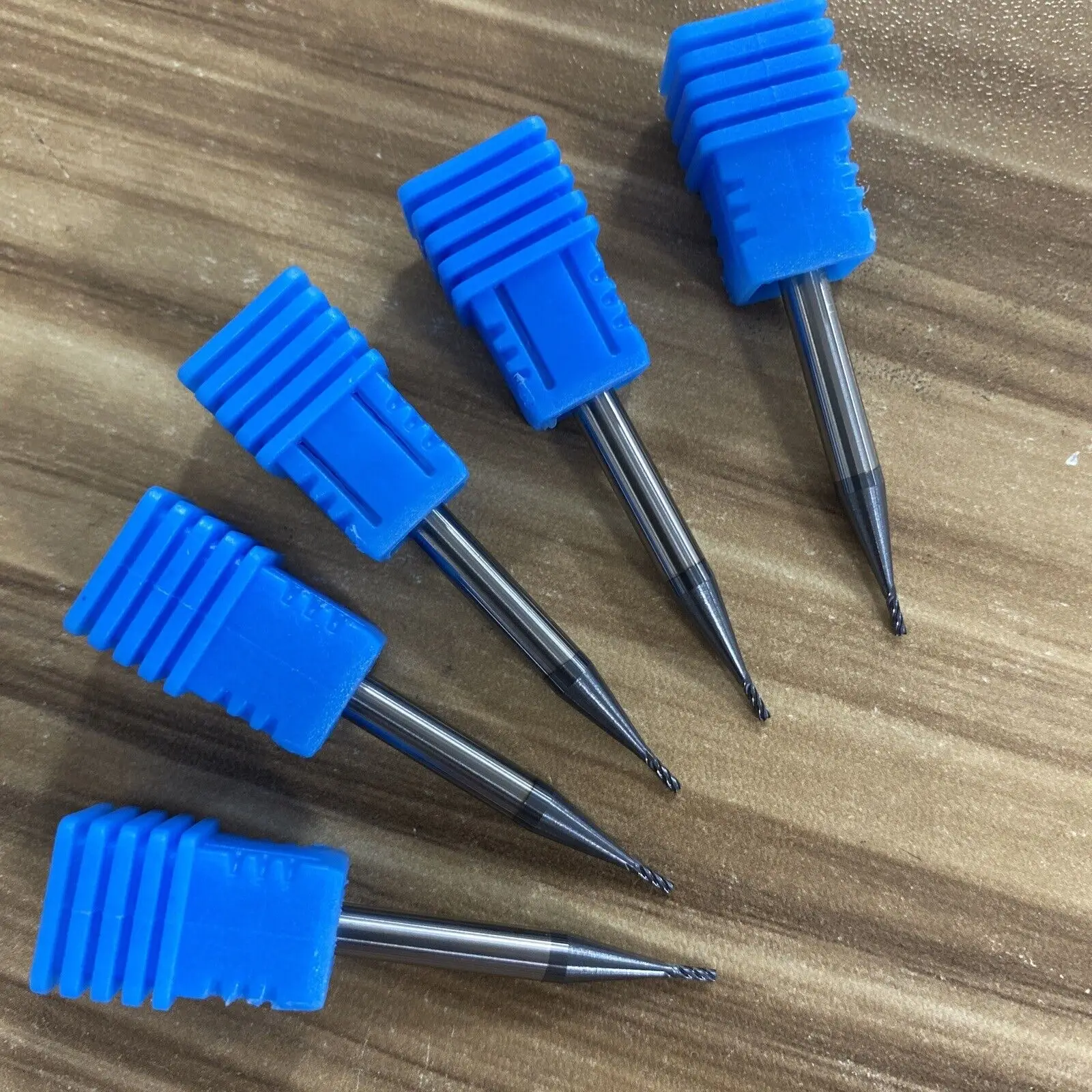 

5Pcs HRC45 φ1mm φ4x50-4Flute Tungsten Carbide End Mill Milling Cutter Dril Bits CNC bits Spiral milling cutter HRC45D1x50-4F