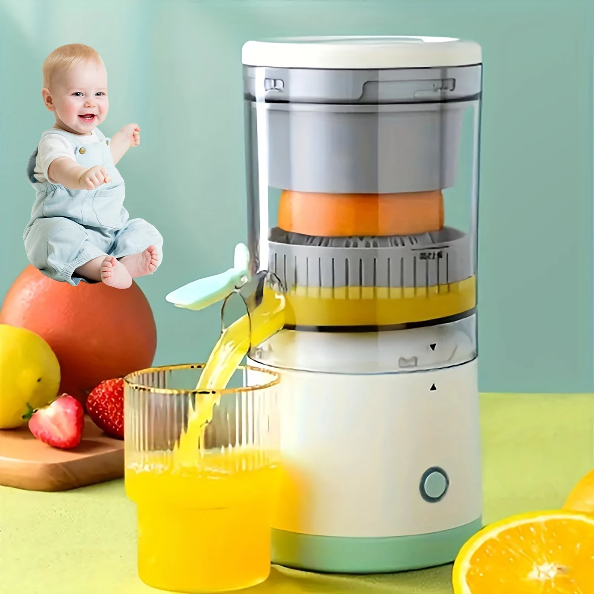 

[Portable Juicer]CompactPortableJuicer AutomaticSqueezingEfficient Separation, Multifunctional KitchenGadget with Detachable
