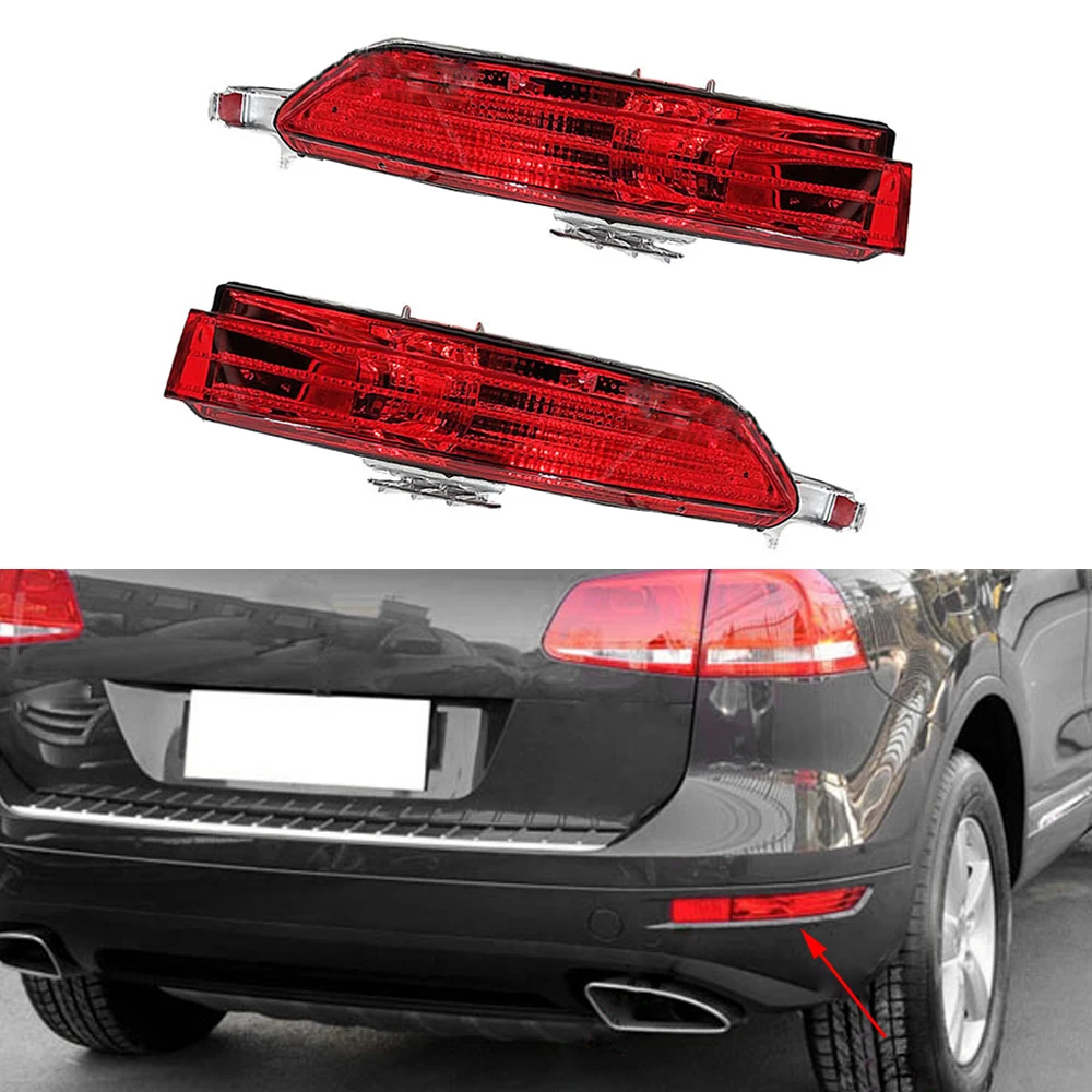

Car Rear Bumper Reflector Light Cover For VW Touareg 2011 2012 2013 2014 2015 7P6 945 105 7P6 945 106 7P6945105 7P6945106