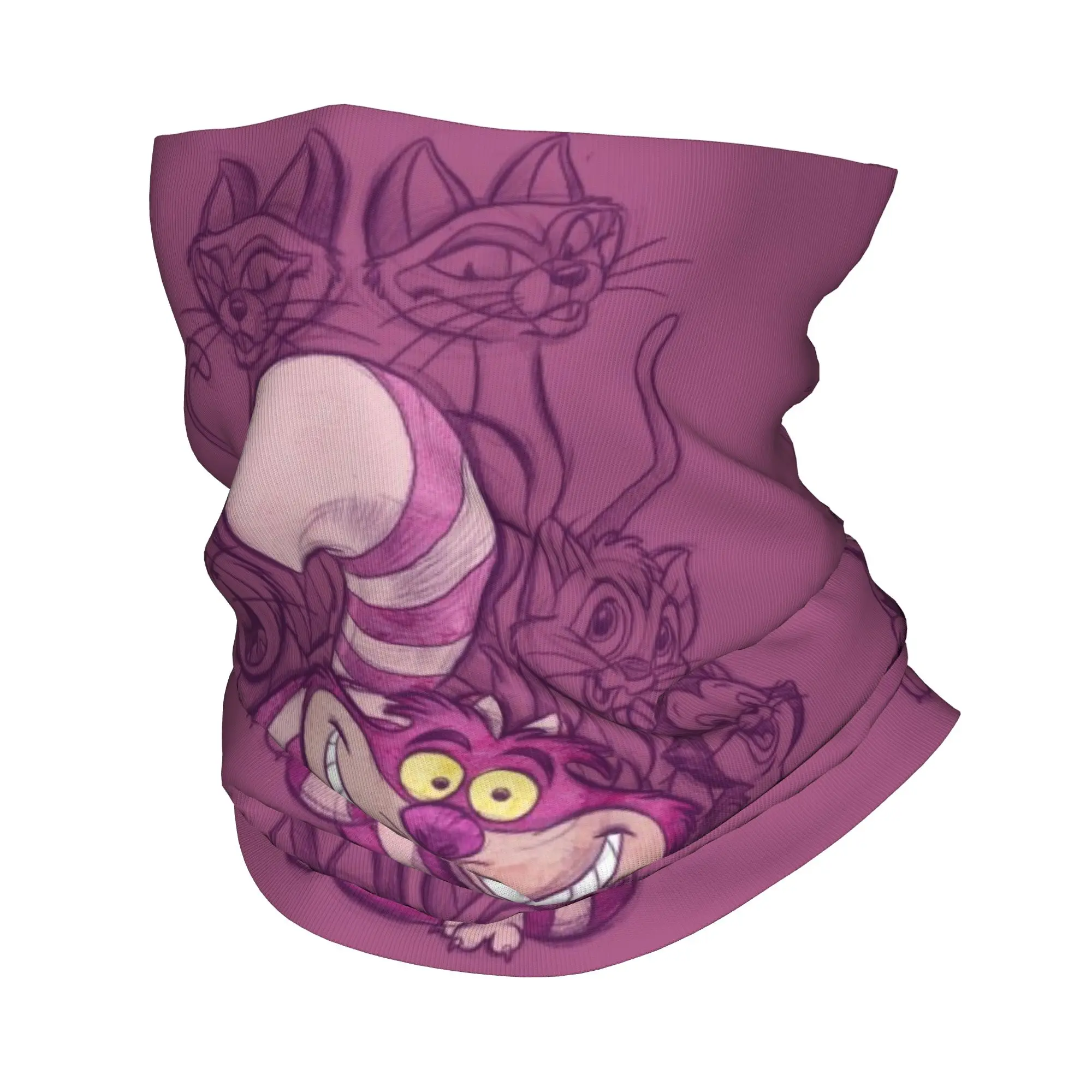 

Многофункциональный шарф-бандана/балаклава с Чеширским котом из «Алисы в Стране чудес» для лыжного спорта и кемпинга, унисекс, мультяшный дизайн, согревающий