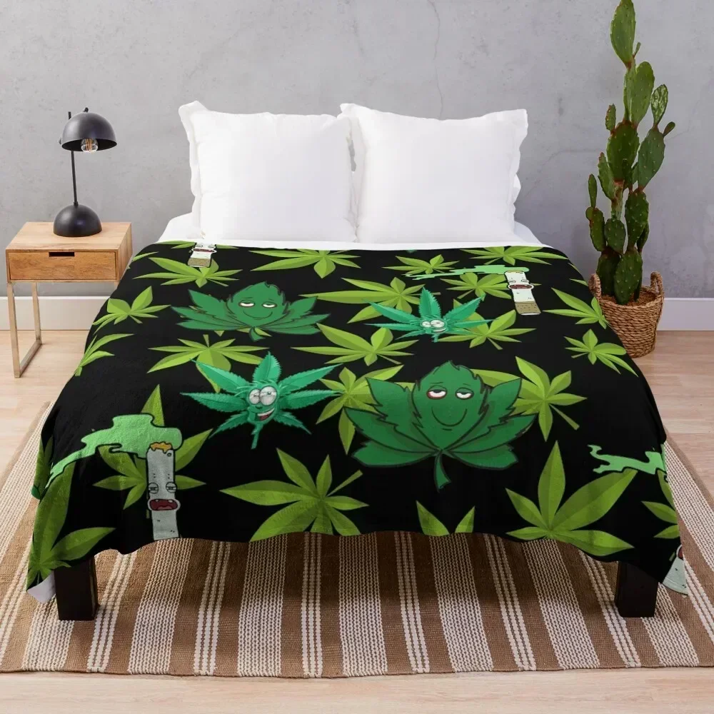 

Weed Pattern Throw Blanket