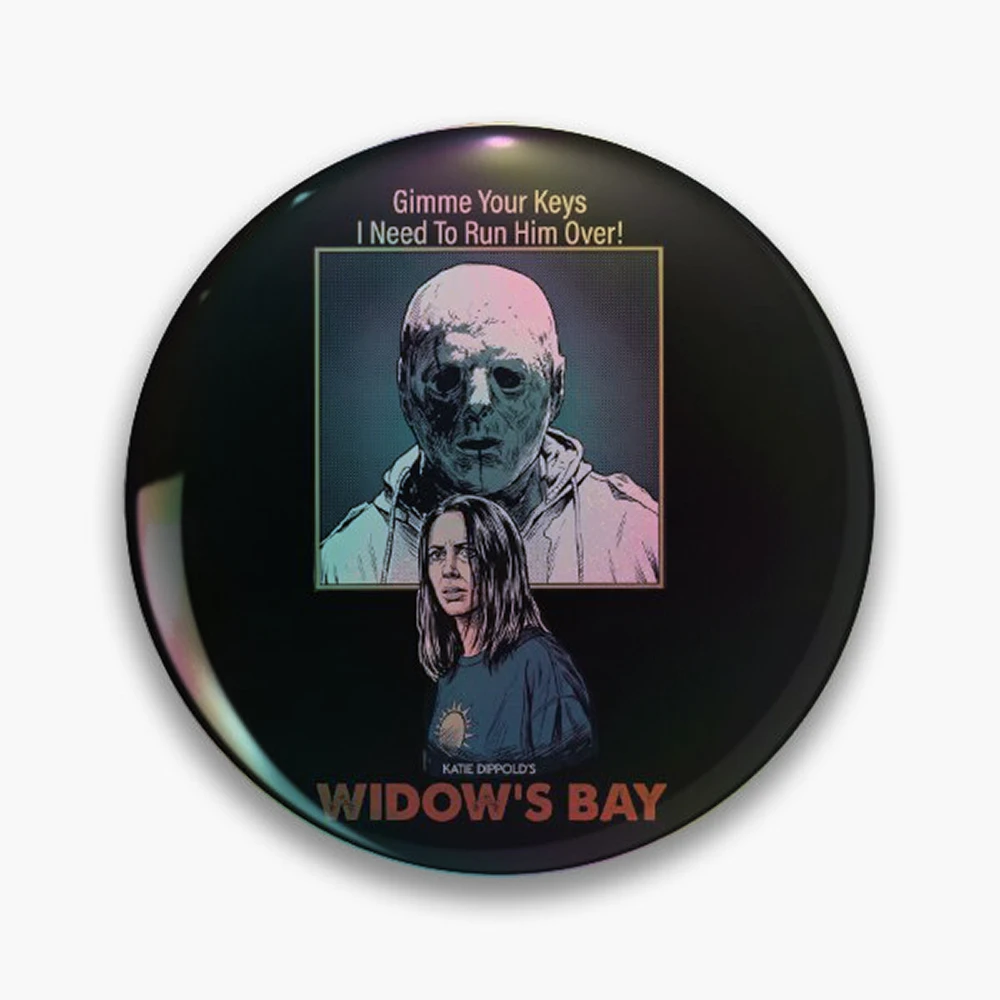 Widow’s Bay Vintage Pin Holographic Star Heart Pin Brooches Laminated Button Fashion Accessory