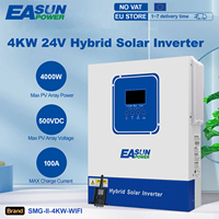 Easun 2KW 3.2KW 4KW Hybrid Solar inverter 12v/24v MPPT Off Grid Pure Sine Wave 100A 120A 230v 50/60hz Solar Inverter Charger