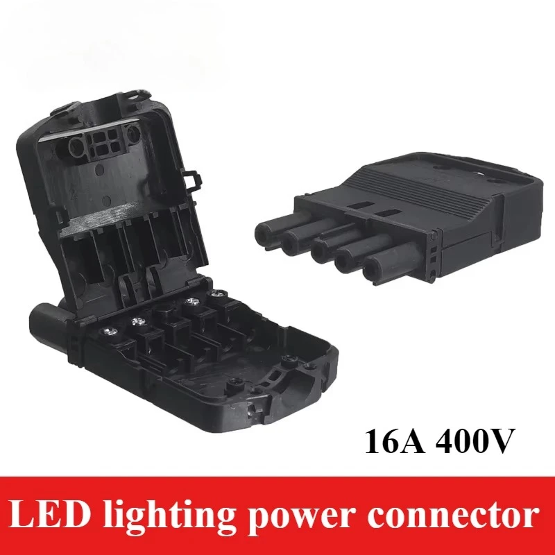G T18 Plug Terminal Adapter 16A 400V High Current Male Female Quick Connect Plug-in 5-digit Crimp LED Lighting Power Connectors