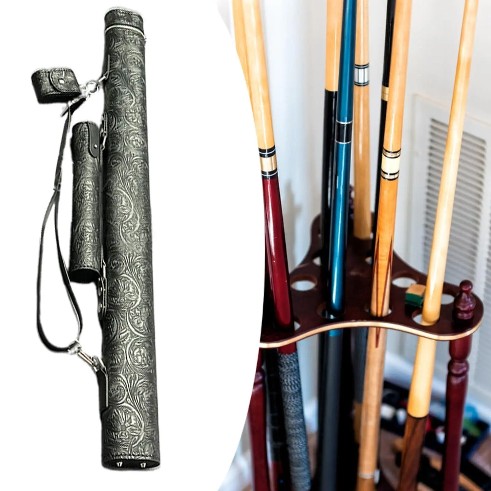 

Чехол для бильярдного кия из качественной искусственной кожи, жесткий футляр для хранения кия для клуба и дома, для игры в снукер