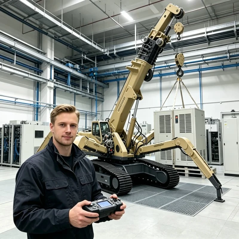Rotating Spider Crane Compact Tracked Mobile Hoist for Indoor Equipment Installation 8Ton Customized High Efficiency Hot Sale