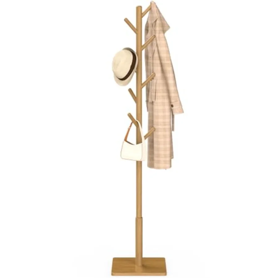 

Напольная вешалка для одежды с устойчивым квадратным основанием для одежды и головных уборов, для использования в спальне, офисе и прихожей, прочная и простая в сборке.