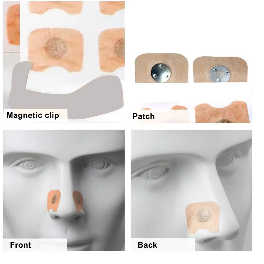 20/40/100/200Pcs Nose Breathing Patches Magnetic Suction Iron Nasal Strips Increase Air Improve Sleep Quality Reduce Snoring