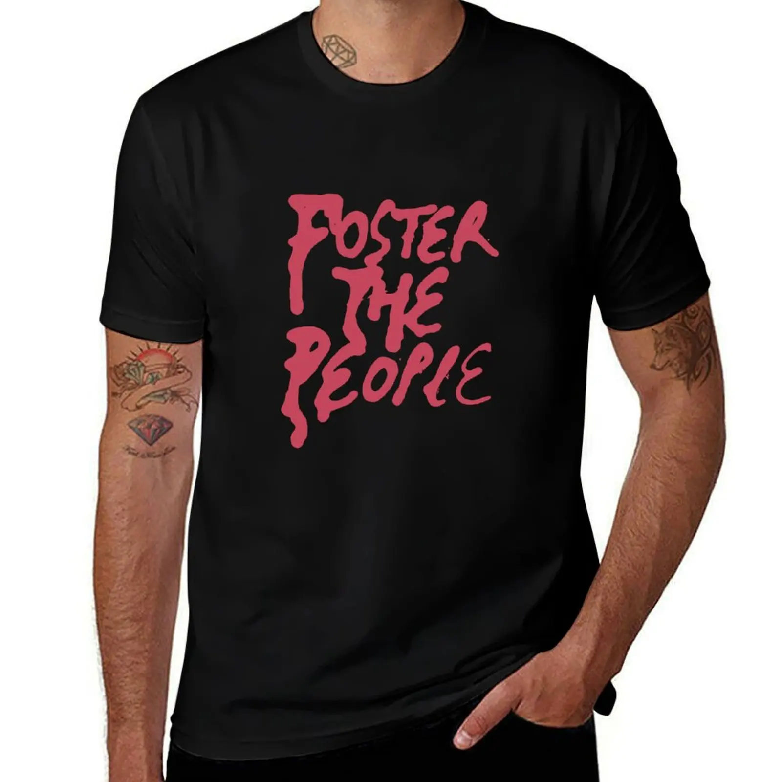 Red - The People Foster T-Shirt Heavy Duty Casual Work Tee T-Shirt