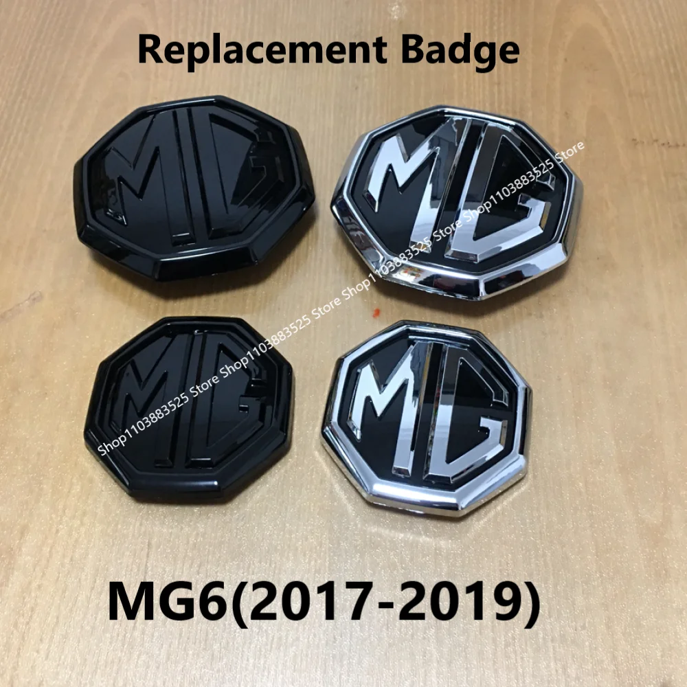 

2pcs No Acc Replacement Badge For MG MG6 2017-2019 Car Front Grille Emblem and Rear Trunk Badge Logo Replacement sticker
