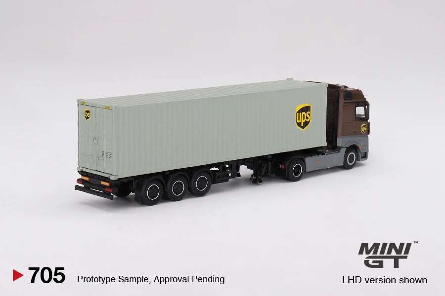 MINIGT 1:64 705 AC30 Trailer UPS container truck Diecast Model Car