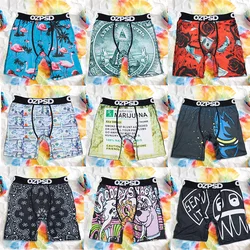 1PC OZPSD Men Underwear Boxers Breathable Summer Male Panties Lingerie Men Underpants Trunks Plus Size Print Man Boxer Briefs