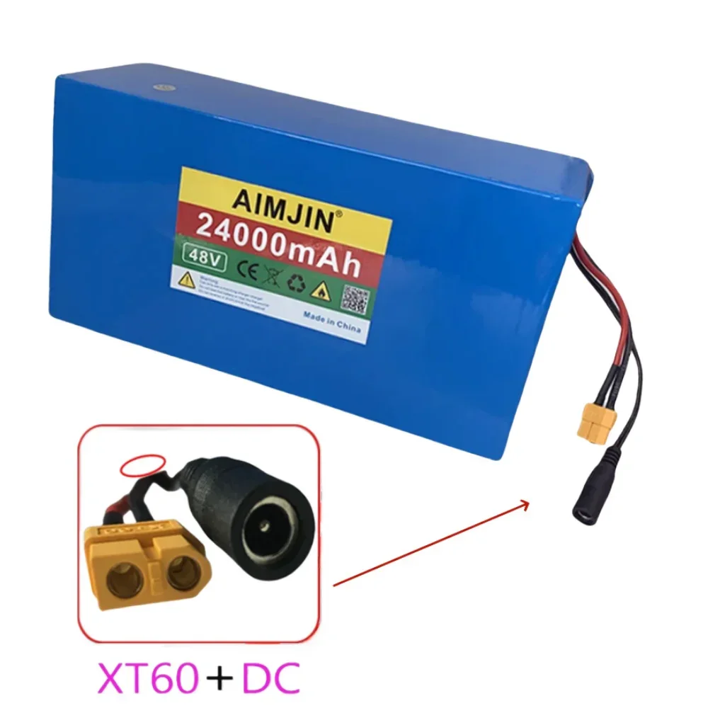 100% new 48V 24000mAh 13S6P Li-ion Battery Pack 2000W Citycoco Motorized Scooter Battery Built In 50A BMS+54.6V Charger