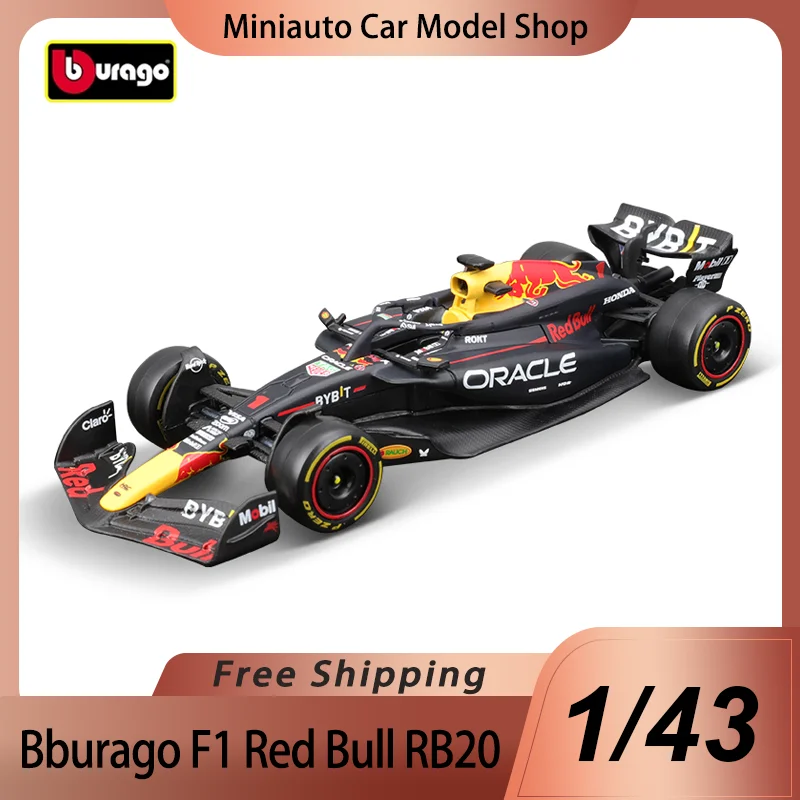 New 2024 Bburago F1 1:43 Red Bull Rb20 Alloy Miniature Diecast Model Formula Racing Alloy Luxury Vehicle Toys F1 Car Kids Gift