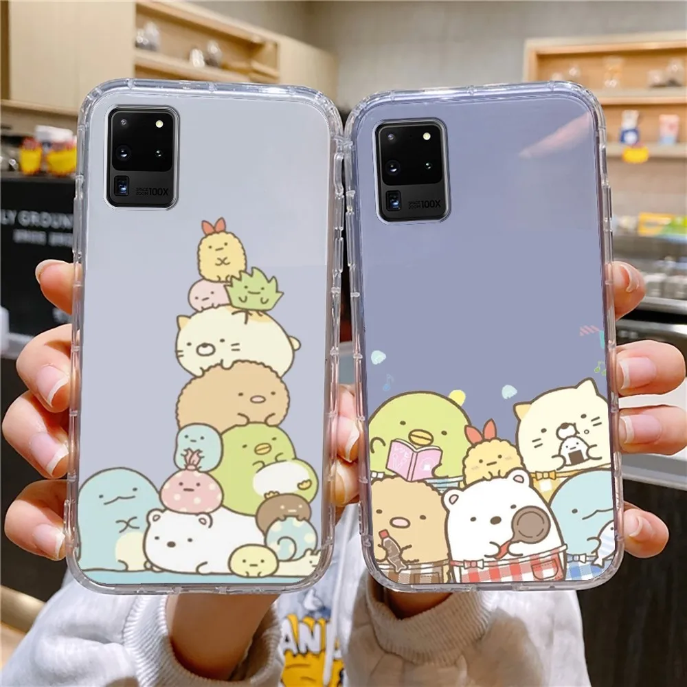 Sumikko G-Gurashi Phone Case For Samsung Galaxy A52 A12 A51 S21 Edge S22ULTRA S23 S20LITE Plus Ultra Transparent Cover